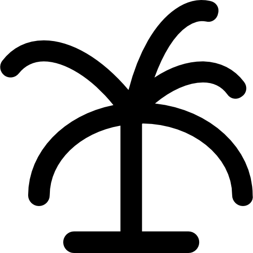 Palm tree Vector Market Bold Rounded icon