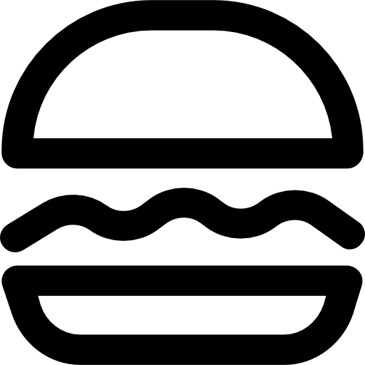 hamburger Vector Market Bold Rounded ikona
