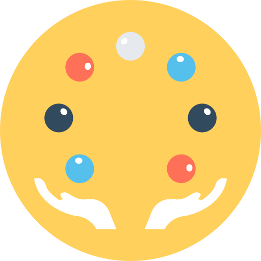 malabares Flat Color Circular icono