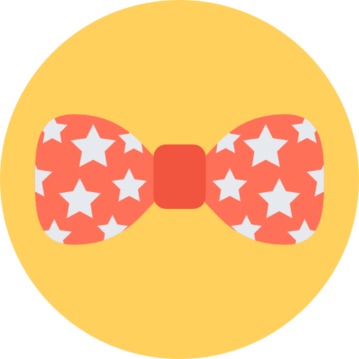 Bow tie Flat Color Circular icon