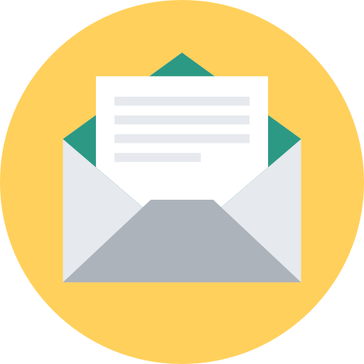Mail Flat Color Circular icon