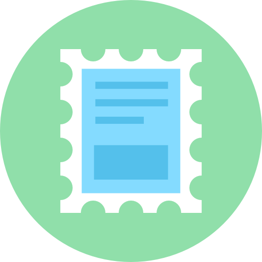 Stamp Flat Color Circular icon