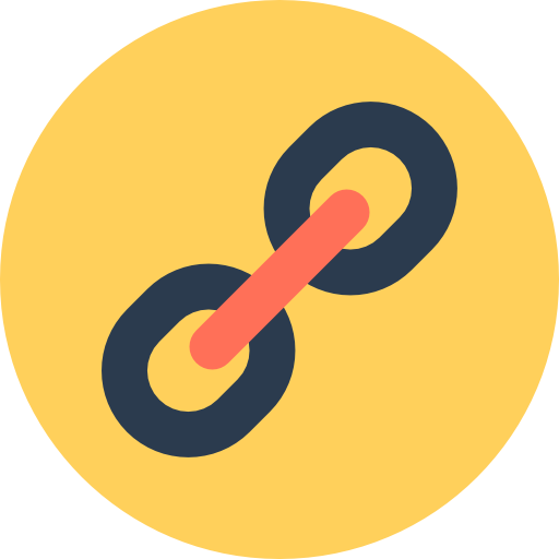 koppeling Flat Color Circular icoon