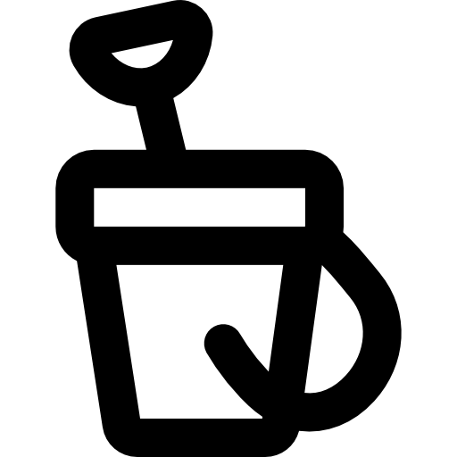 Sand bucket Basic Black Outline icon