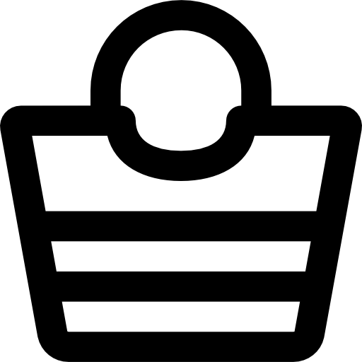 torba plażowa Basic Black Outline ikona