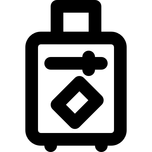 koffer Basic Black Outline icoon