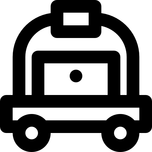 トロリー Basic Black Outline icon