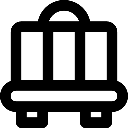 wózek Basic Black Outline ikona