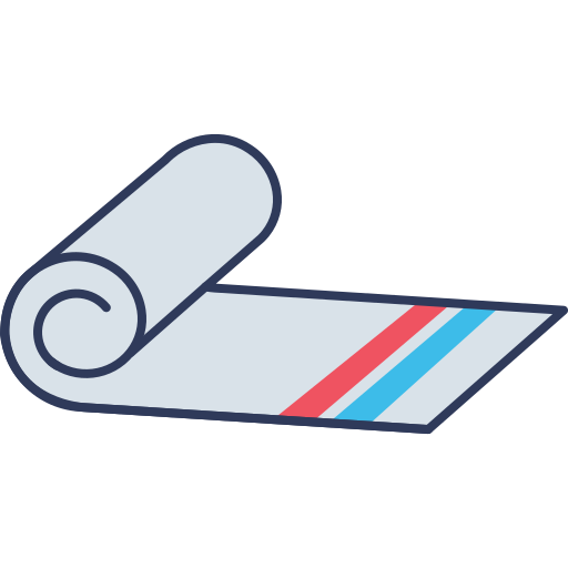 Yoga mat Dinosoft Lineal Color icon