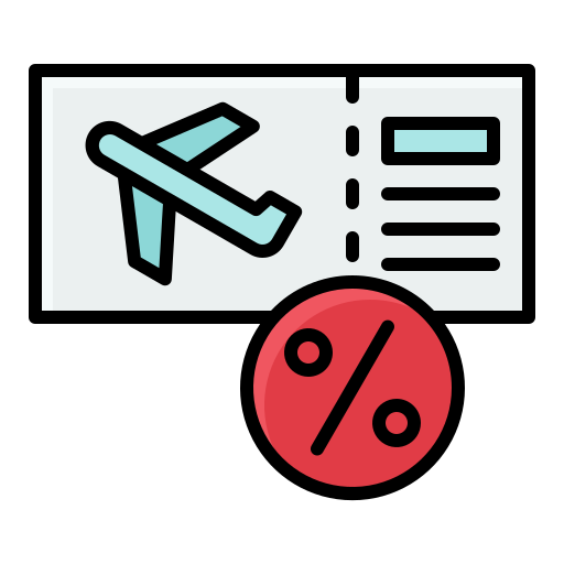 Plane ticket Generic Outline Color icon