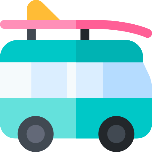 furgone da surf Basic Rounded Flat icona