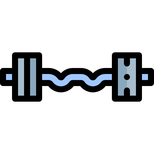 Barbell Detailed Rounded Lineal color icon