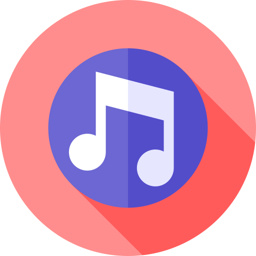 Soundtrack Flat Circular Flat icon