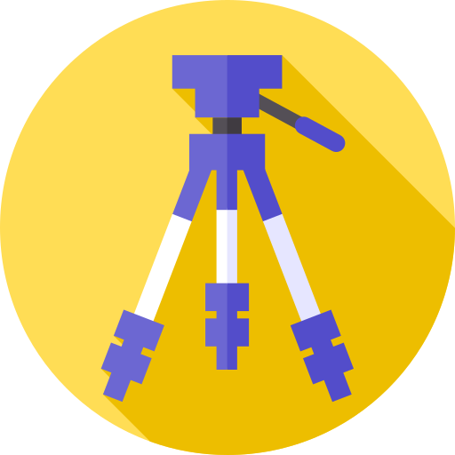 Tripod Flat Circular Flat icon