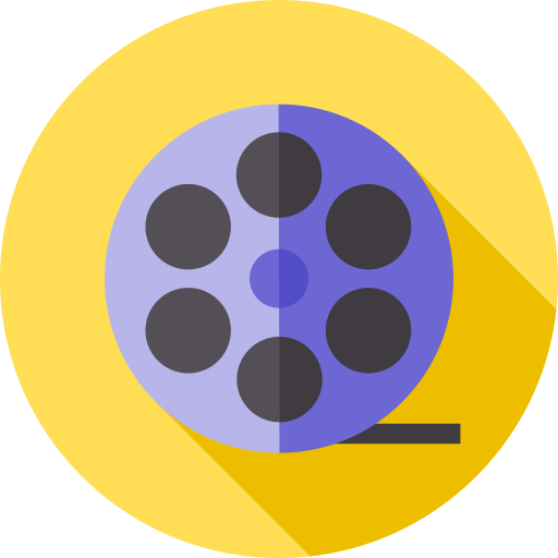 Film roll Flat Circular Flat icon