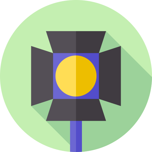 Spotlight Flat Circular Flat icon