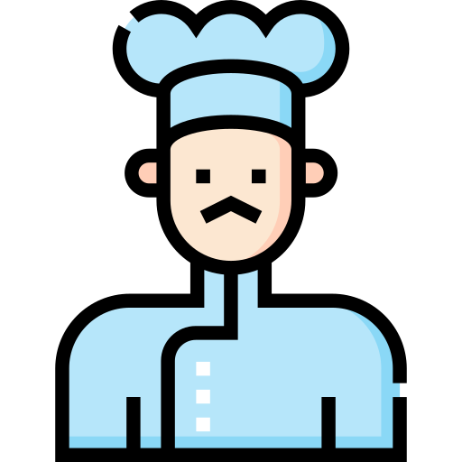 cocinero Detailed Straight Lineal color icono