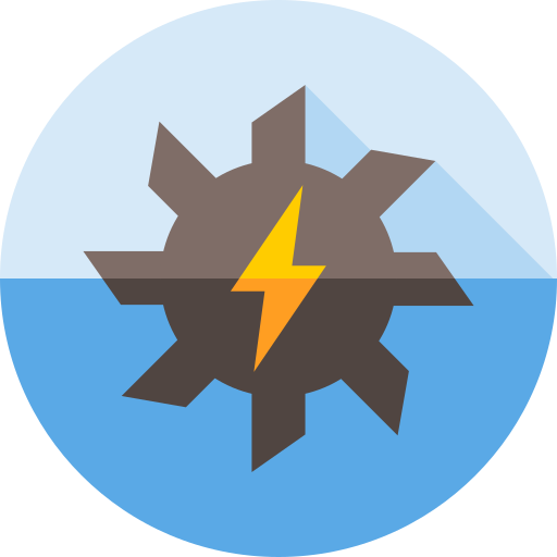 energía hidroeléctrica Flat Circular Flat icono