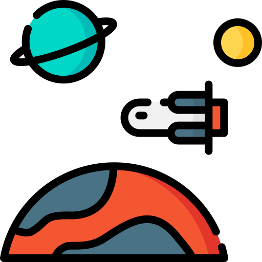 Space travel Special Lineal color icon