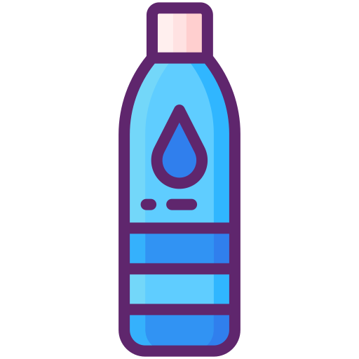 Бутылка с водой Flaticons Lineal Color иконка