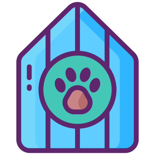 동물의 집 Flaticons Lineal Color icon