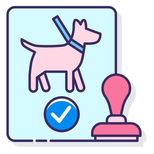 Dog walking Flaticons Lineal Color icon