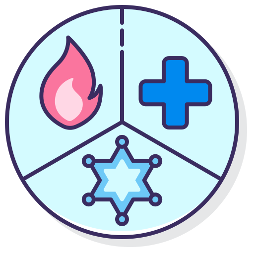 First responder Flaticons Lineal Color icon