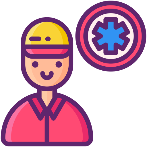 First responder Flaticons Lineal Color icon