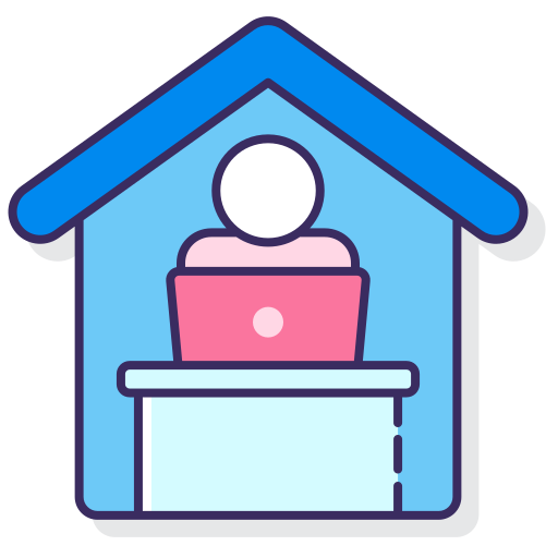 Work from home Flaticons Lineal Color icon