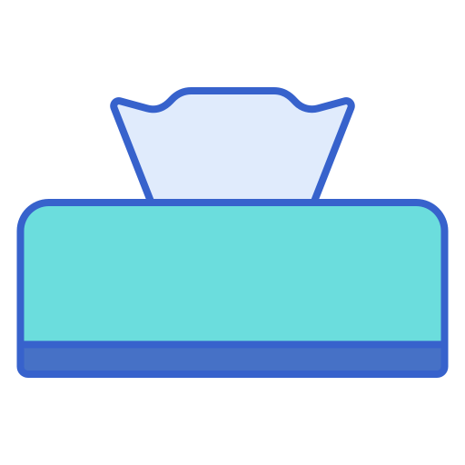 scatola di fazzoletti Flaticons Lineal Color icona