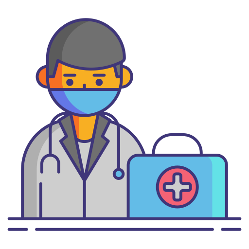 médico Flaticons Lineal Color Ícone