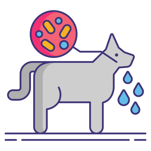 Rabies Flaticons Lineal Color icon