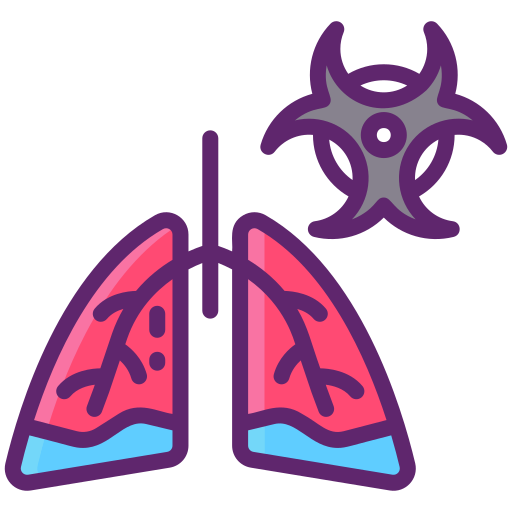 pulmones infectados Flaticons Flat icono