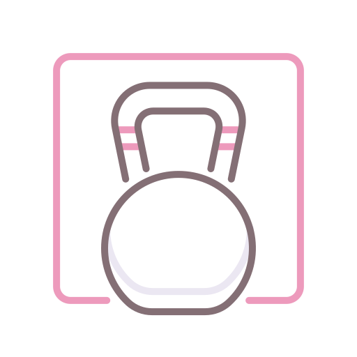 kettlebell Flaticons Lineal Color ikona