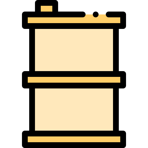 Oil barrel Detailed Rounded Lineal color icon