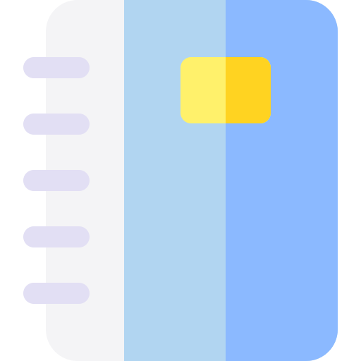 notitieboekje Basic Rounded Flat icoon