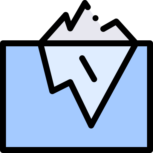 góra lodowa Detailed Rounded Lineal color ikona