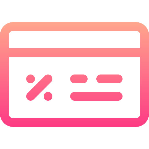 Credit card Basic Gradient Lineal color icon