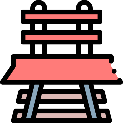 Railway Detailed Rounded Lineal color icon