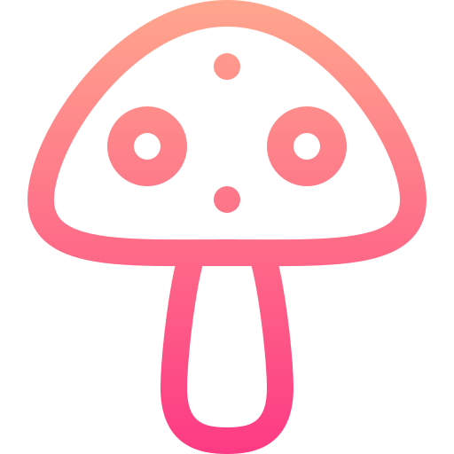 Mushroom Basic Gradient Lineal color icon