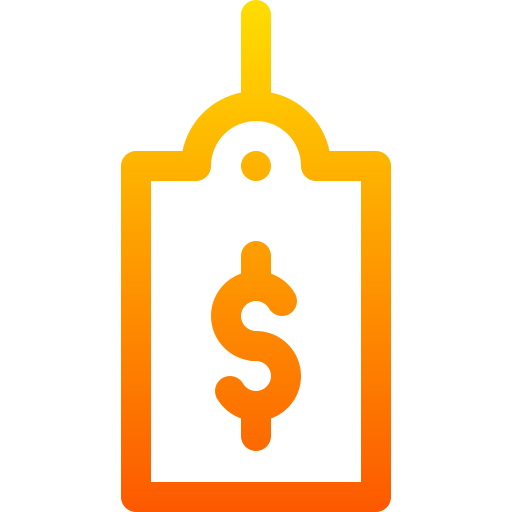 Price tag Basic Gradient Lineal color icon