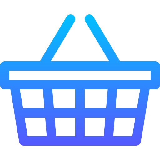 Shopping basket Basic Gradient Lineal color icon