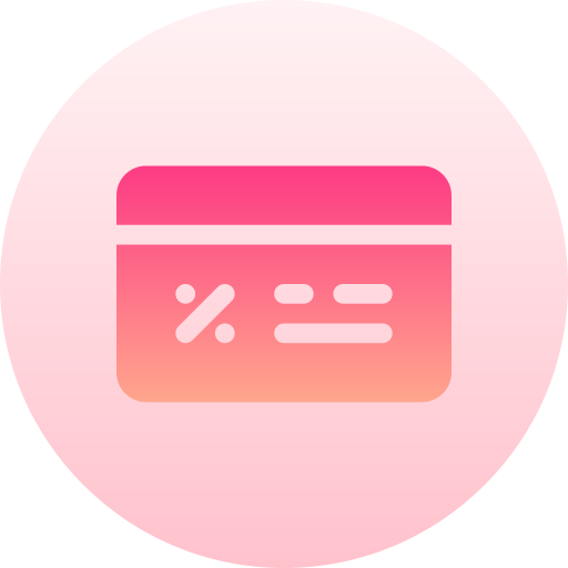 Credit card Basic Gradient Circular icon