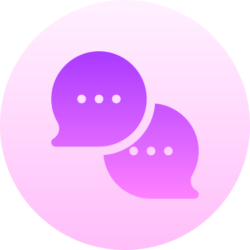 ventana de chat Basic Gradient Circular icono