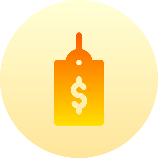 Price tag Basic Gradient Circular icon