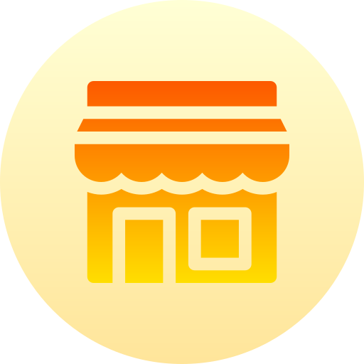 tienda de comestibles Basic Gradient Circular icono
