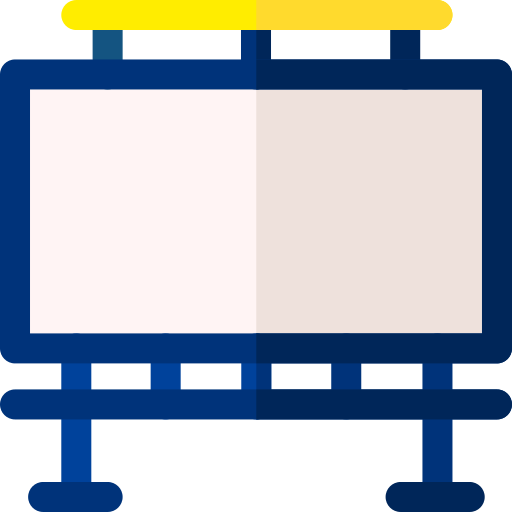cartelera Basic Rounded Flat icono