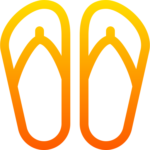 flip flops Basic Gradient Lineal color icon