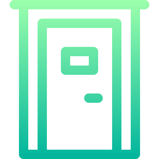 문 Basic Gradient Lineal color icon