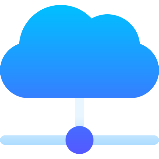 almacenamiento en la nube Basic Gradient Gradient icono